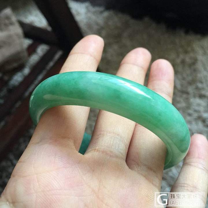 满色阳绿手镯_手镯翡翠