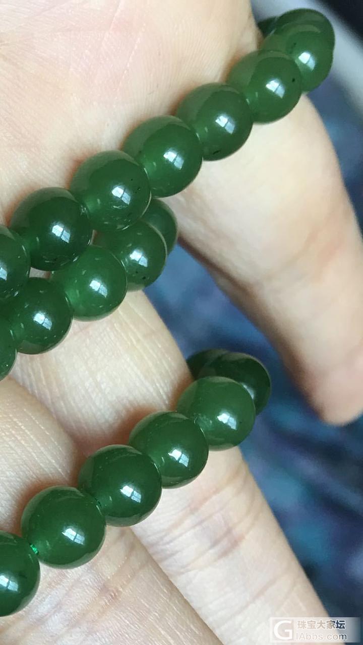 宝宝还没睡着，我抽空发一下黑点的照片吧_珠串碧玉