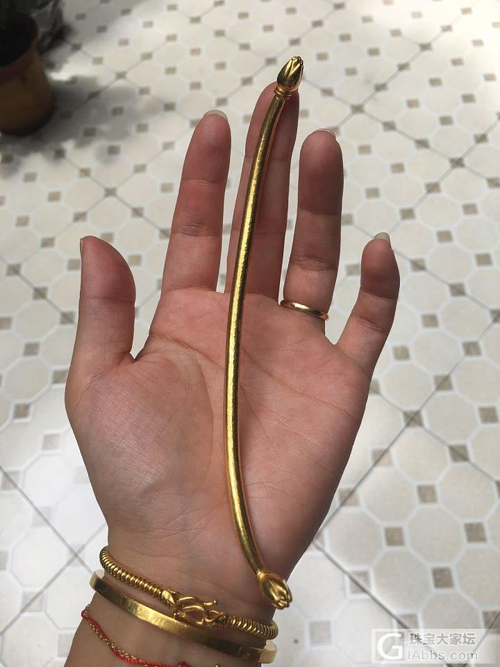 果然开口镯我都留不长_手镯金