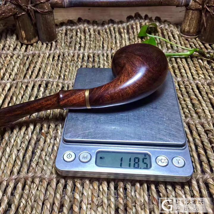 海南紫油梨老板烟斗，树头老料，大料所开_把玩件海南黄花梨