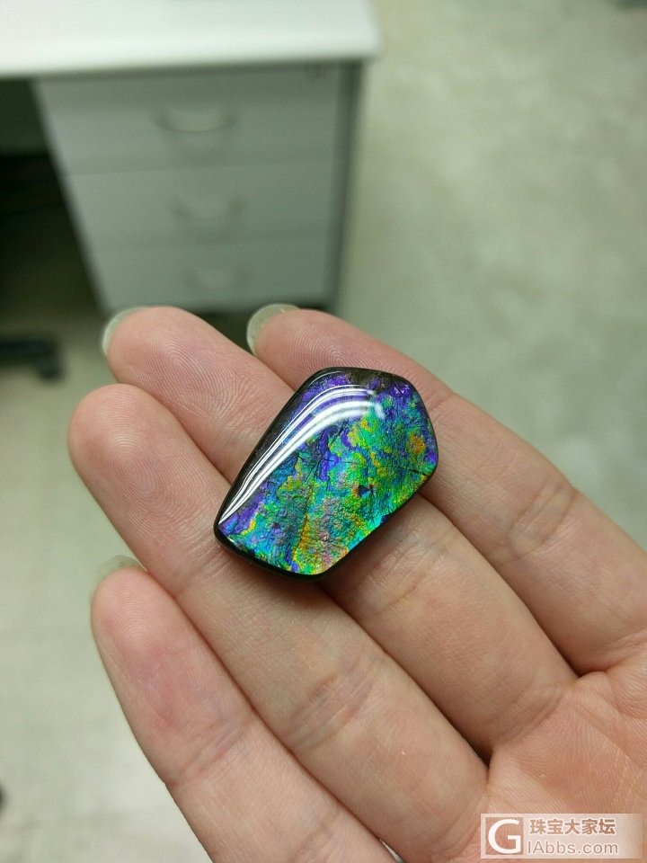 像海里一般的颜色～_戒面斑彩石