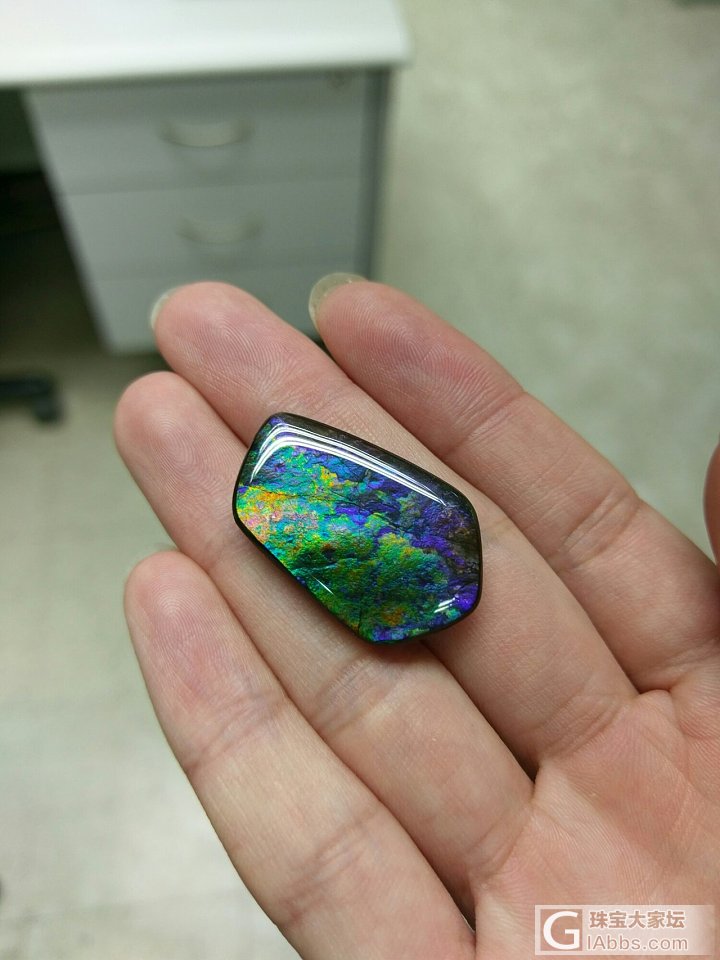 像海里一般的颜色～_戒面斑彩石