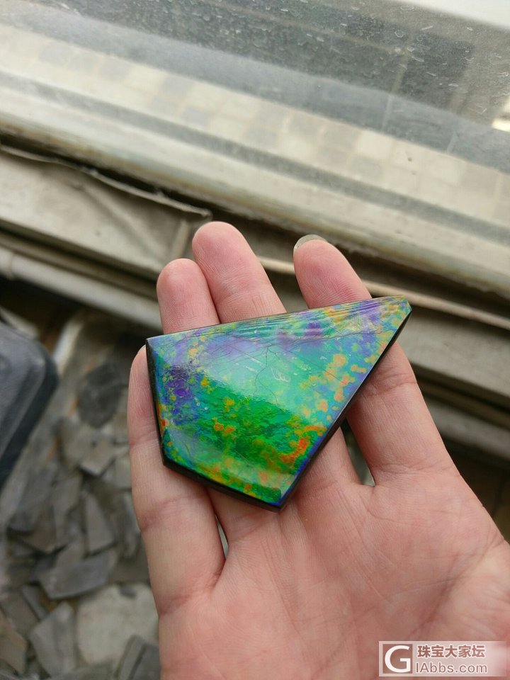 像海里一般的颜色～_戒面斑彩石