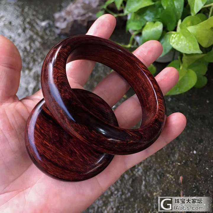 海黄紫油梨【手镯+面包圈】，千年老油梨树头料，双面满纹_小叶紫檀挂件海南黄花梨手镯黄花梨