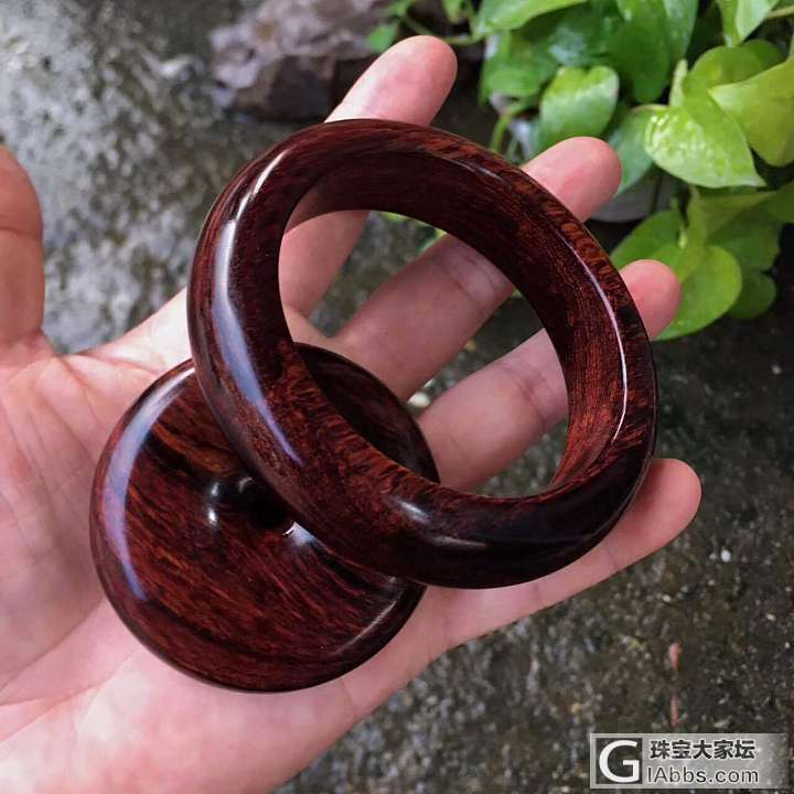 海黄紫油梨【手镯+面包圈】，千年老油梨树头料，双面满纹_小叶紫檀挂件海南黄花梨手镯黄花梨
