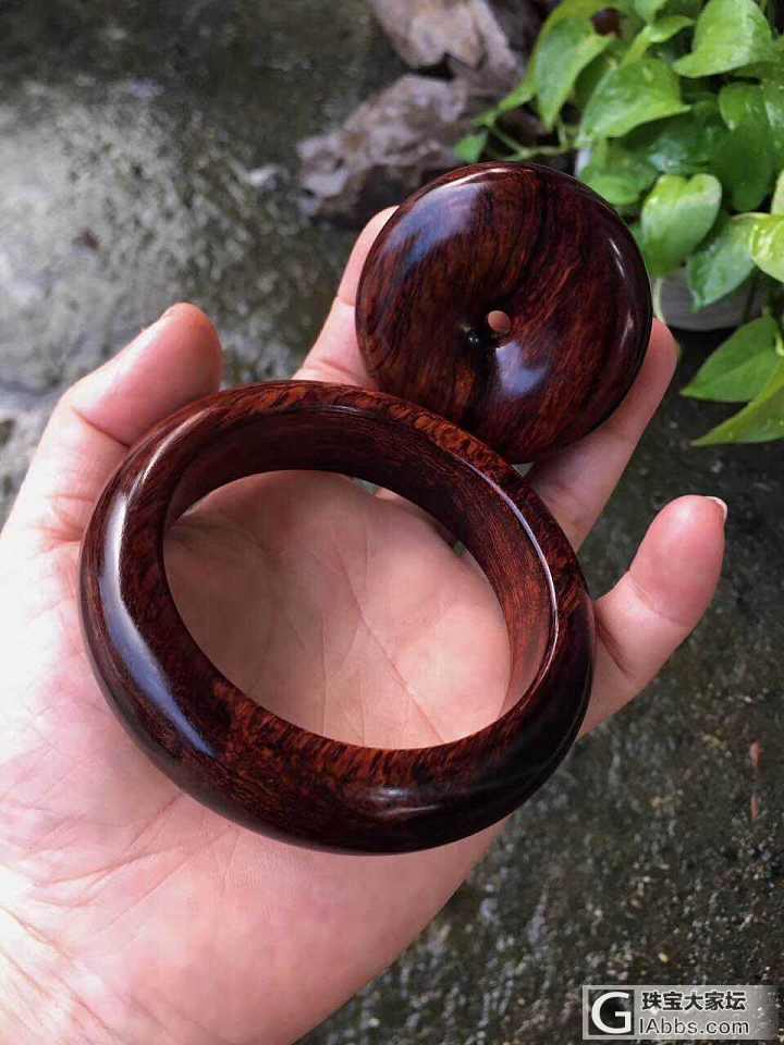 海黄紫油梨【手镯+面包圈】，千年老油梨树头料，双面满纹_小叶紫檀挂件海南黄花梨手镯黄花梨