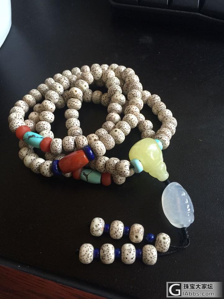 刚穿好！美美的！_珠串菩提子