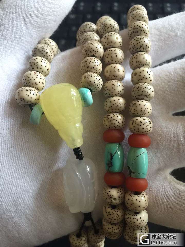 刚穿好！美美的！_珠串菩提子