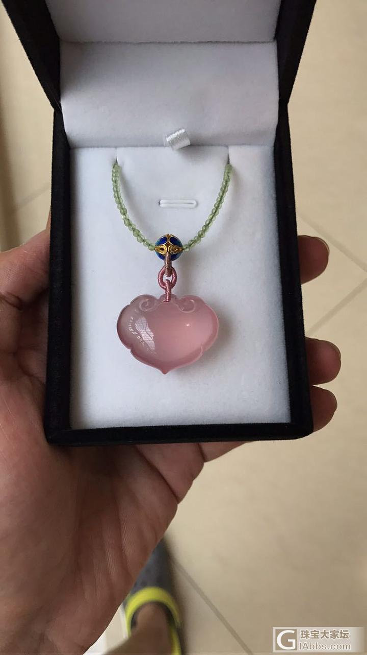 晒一下粉晶如意锁，美极了_吊坠粉晶