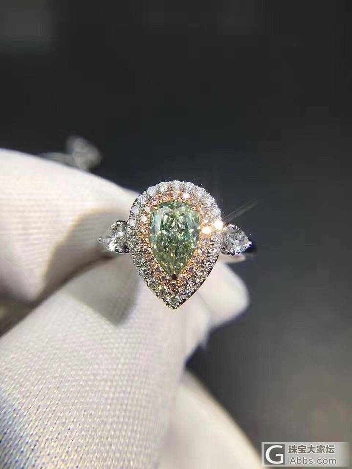 1.18ct淡彩带绿黄钻吧？请各位大神看看值多少钱 赐教了_戒指彩钻