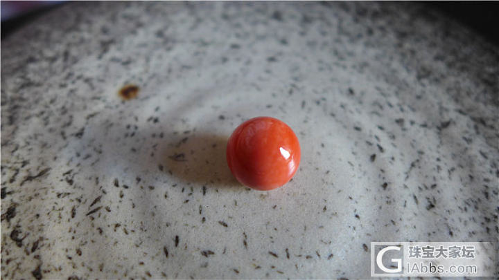 MOMO圆珠瑕疵特价11.5mm，2.1克_蛋面珊瑚