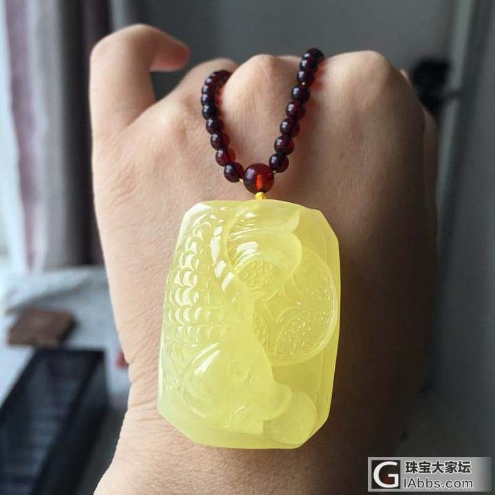 金绞蜜年年有余_挂件琥珀蜜蜡