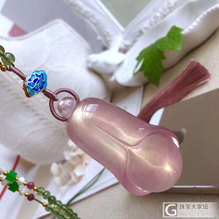 莫桑比克粉晶玉兰花吊坠_吊坠粉晶