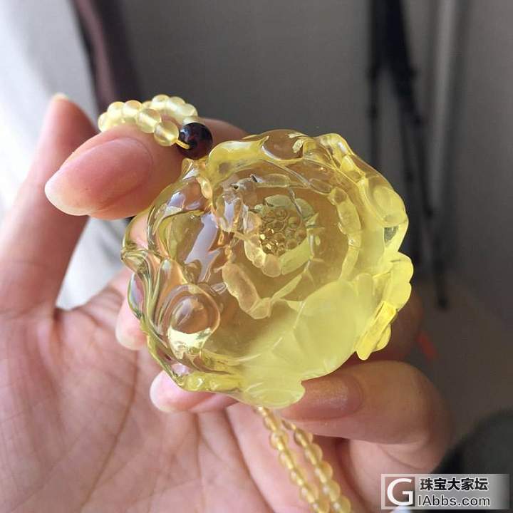 金绞蜜花开富贵_花件琥珀蜜蜡