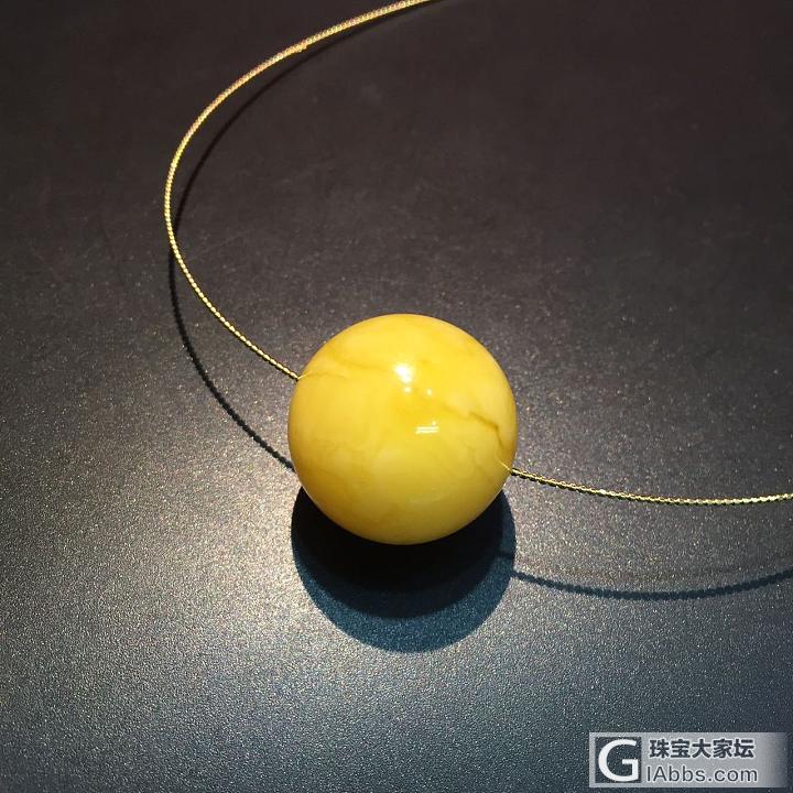 简单之美 无需太多装饰_项圈蜜蜡