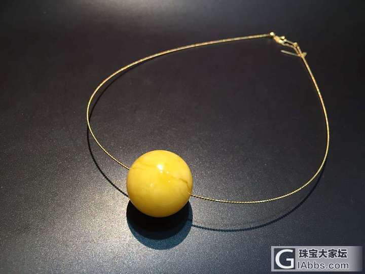 简单之美 无需太多装饰_项圈蜜蜡