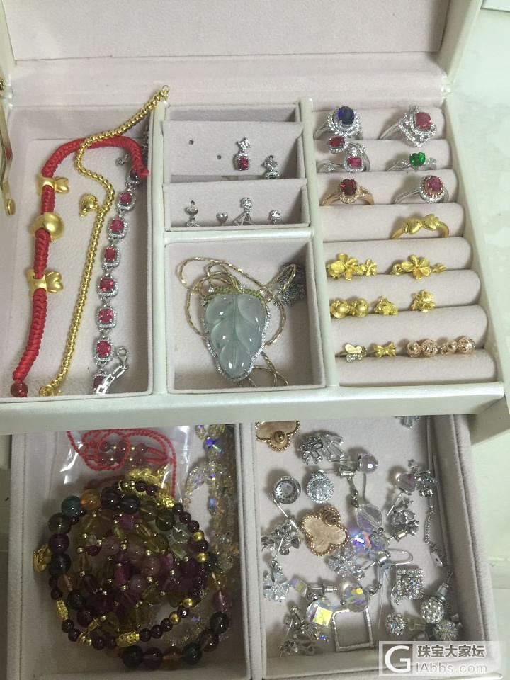 来张败家娘们大集合_碧玺金翡翠首饰盒