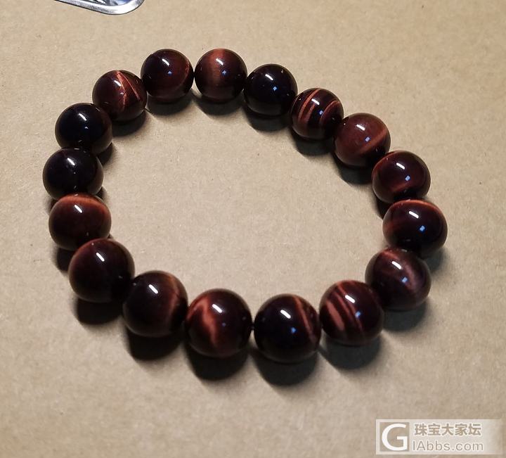 拾遗，又多一串。_手链虎眼石