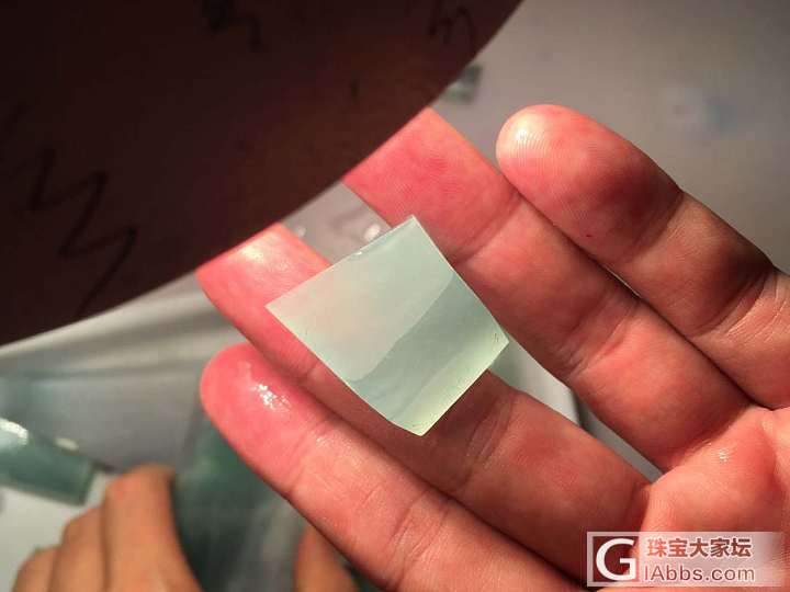 湛蓝的似海水_明料挂件翡翠