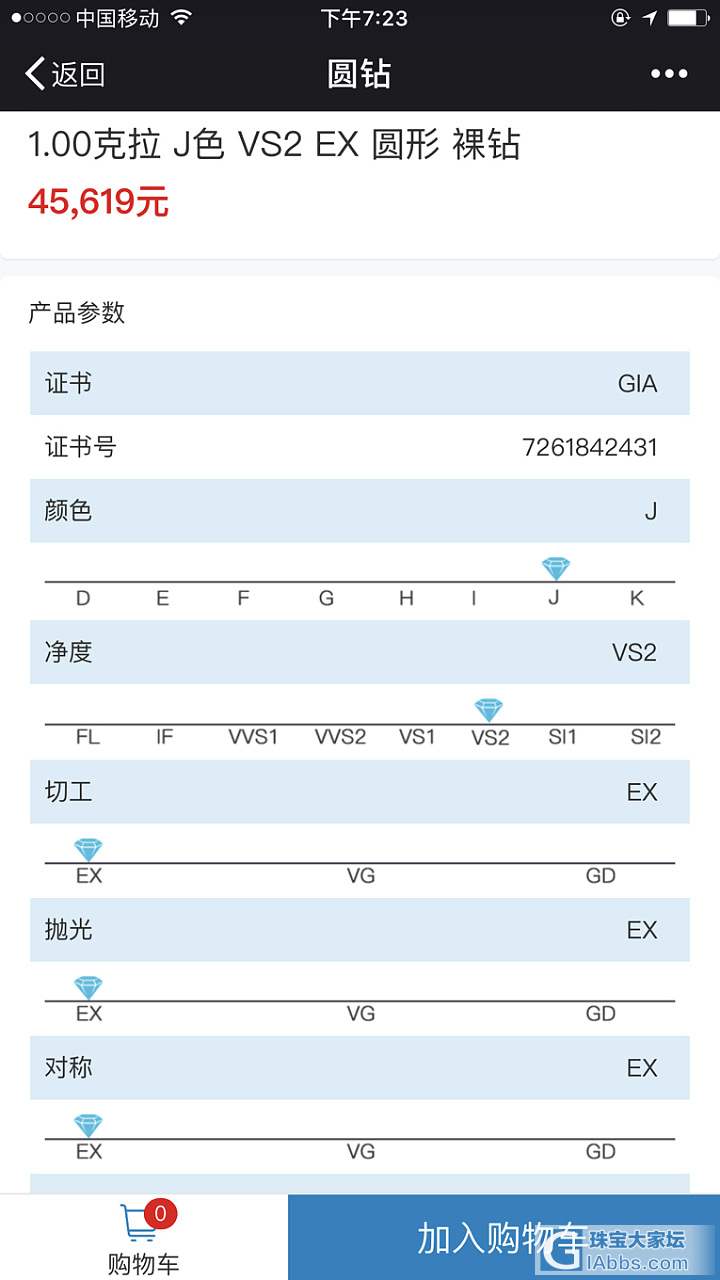 想买1克拉裸钻，预算5w 可以买到什么样的呢？_钻石