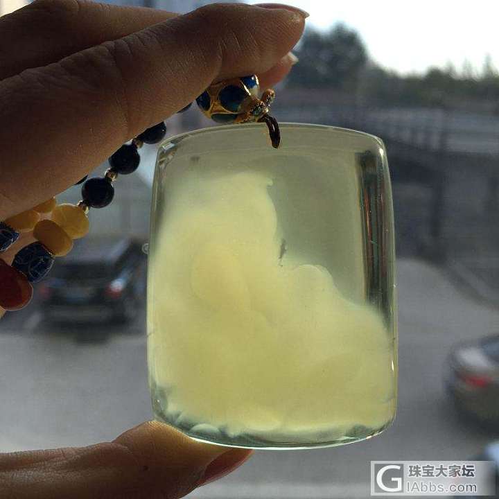 金绞蜜素面平安牌_牌子琥珀蜜蜡