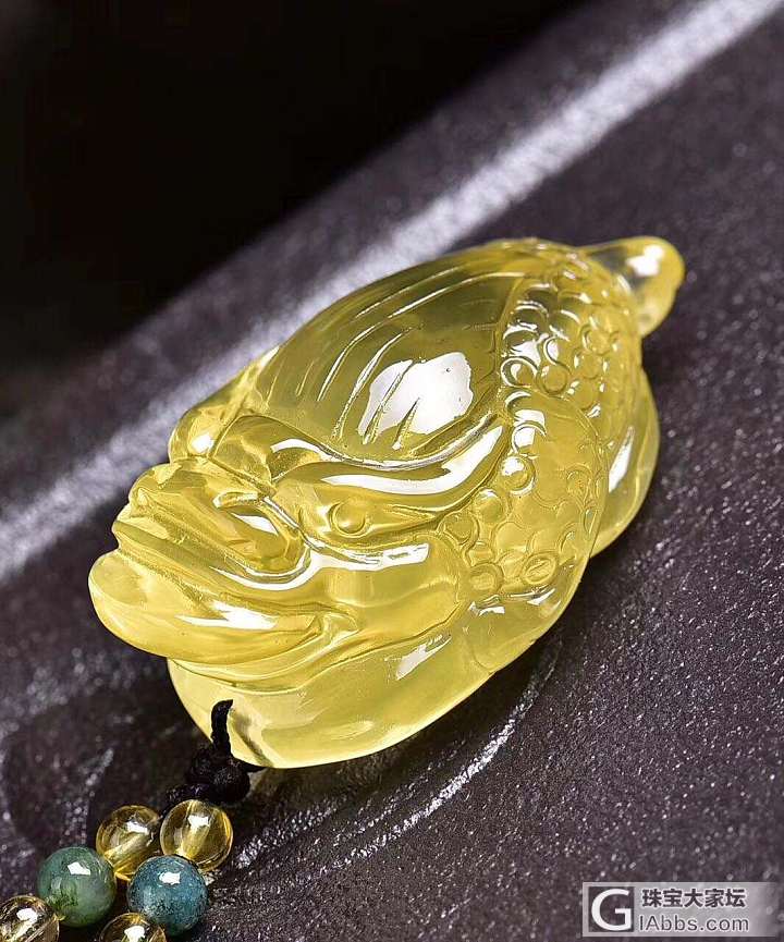 天然黄水晶金蟾吊坠毛衣链，晶体全净，颜色亮丽，雕工精湛，造型美观，金蟾44×28..._吊坠黄水晶