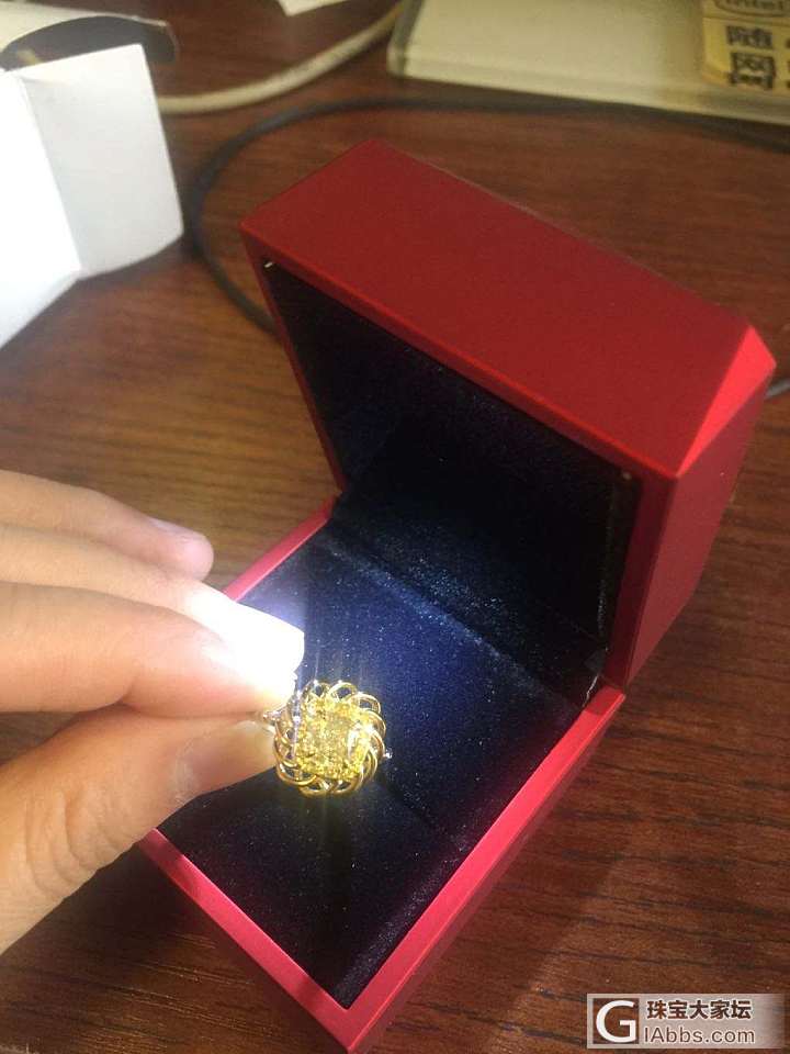 小戒指到了！好开心啊_戒指彩钻