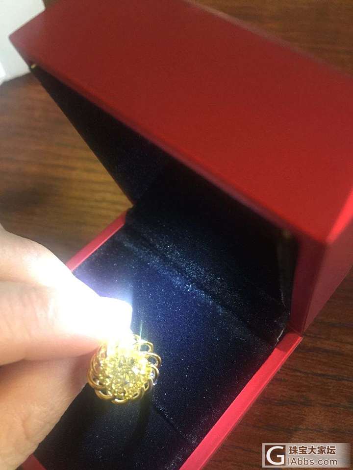 小戒指到了！好开心啊_戒指彩钻