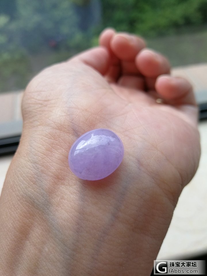 一手种色相当不错的冰粉紫蛋_蛋面翡翠