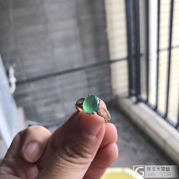 昨天镶嵌出的三个戒指_粉晶翡翠戒指