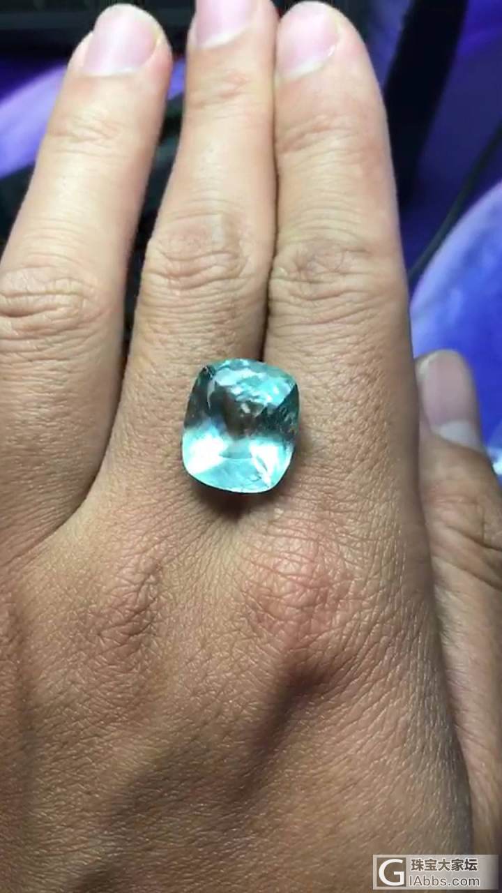 这个做戒指怎么样？请无视我的手._刻面宝石海蓝宝