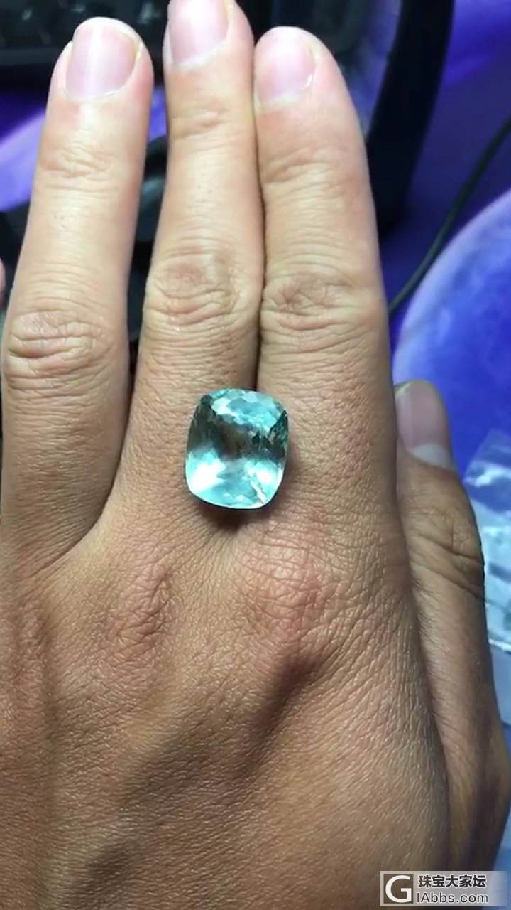 这个做戒指怎么样？请无视我的手._刻面宝石海蓝宝