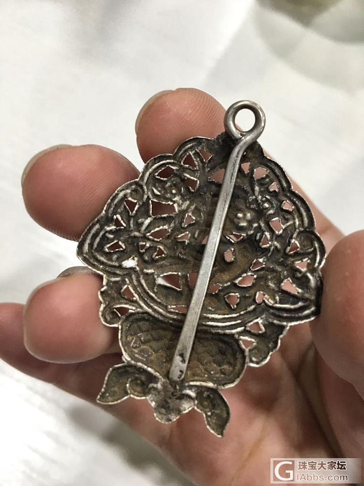 清末老银花篮花片挂件（欣赏）_挂件老银