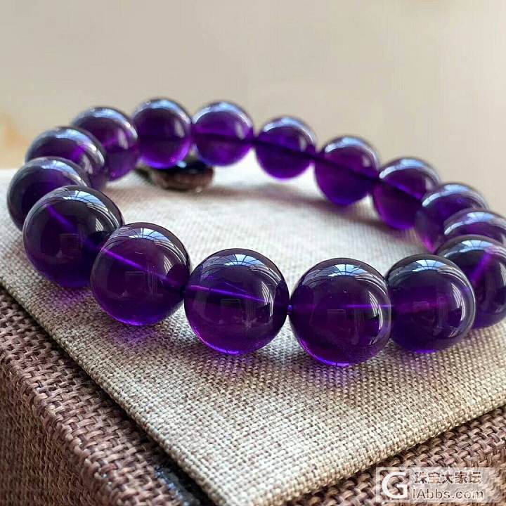 天然乌拉圭紫水晶大颗手链 规格13.5mm左右️ 浓郁的紫色 守护石 紫气东来_珠串紫水晶