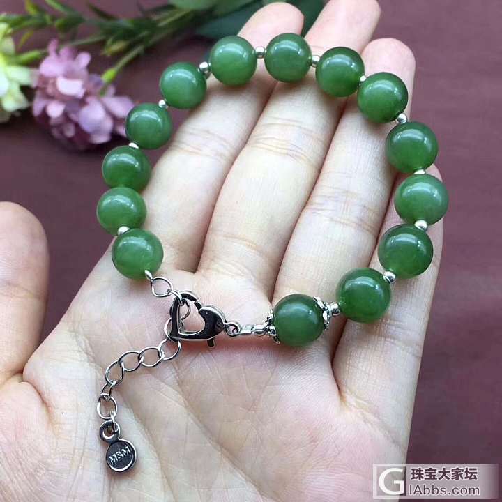 特价168一条不议价🙅纯天然和田玉碧玉手链，珠径9.5mm左右，老俄料，阳绿苹果..._手链碧玉