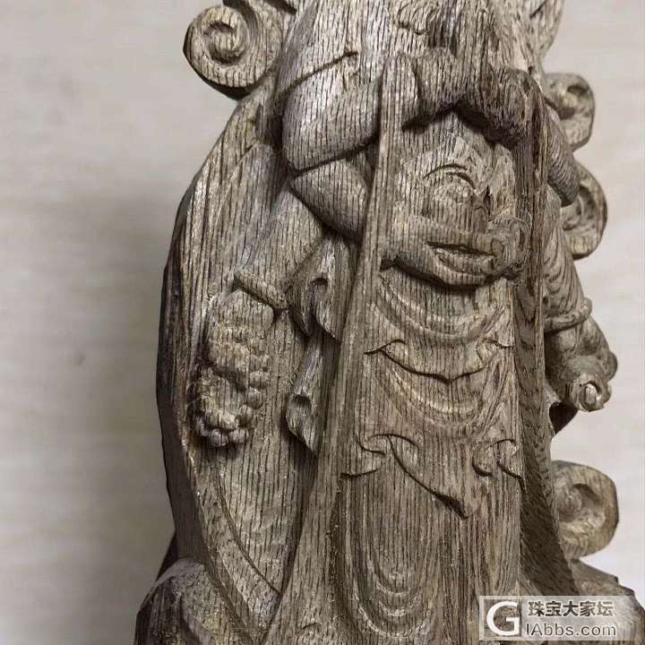 老加里曼丹野生黑油沉香六臂观音摆件，结油丰富爆黑油，全手工精雕细琢雕工细腻_摆件沉香