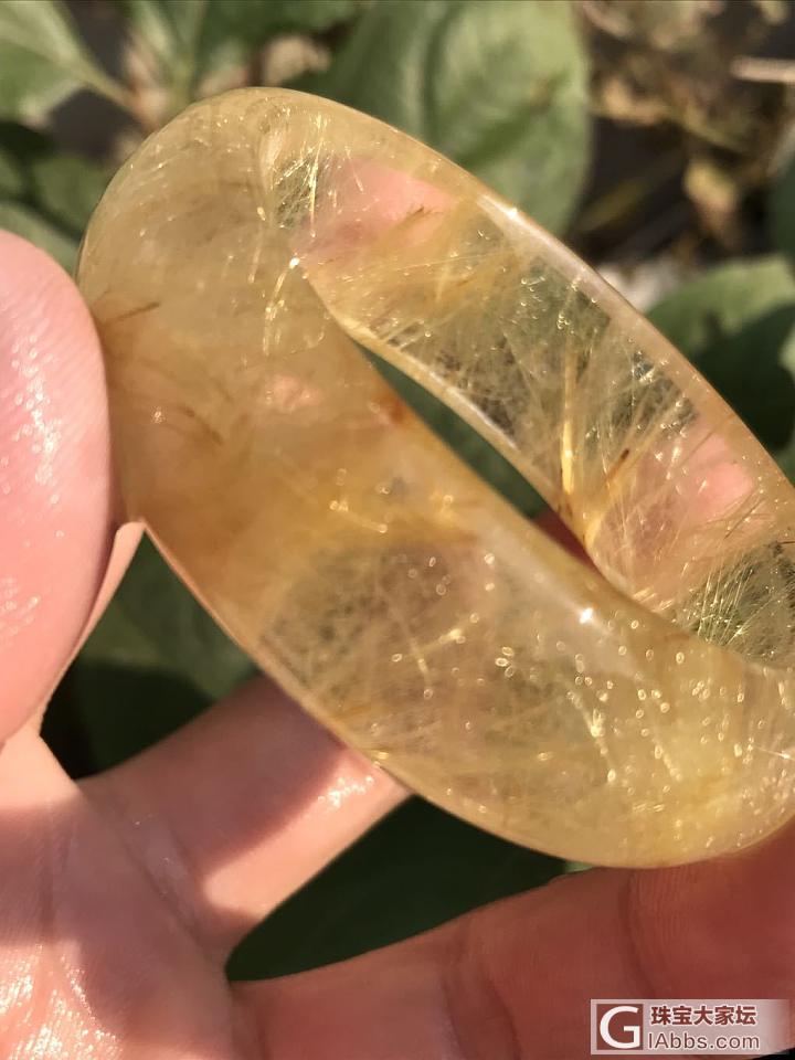 刚加工的金发晶维纳斯钛晶手镯_手镯钛晶发晶