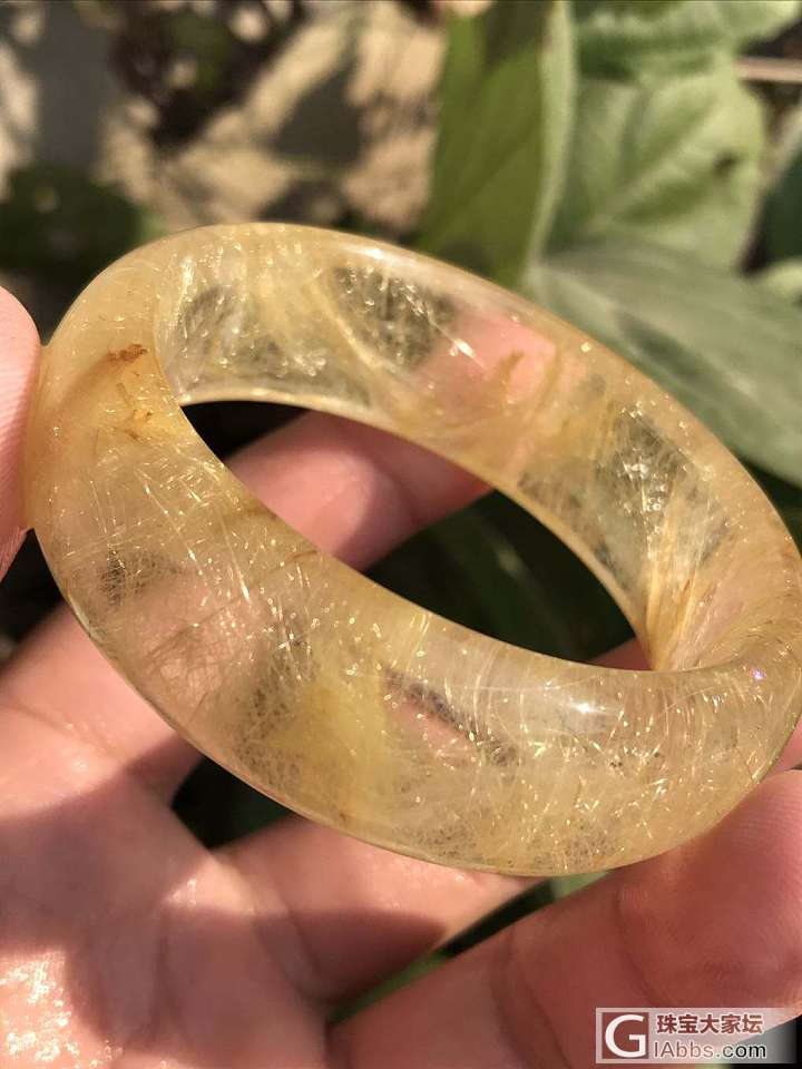 刚加工的金发晶维纳斯钛晶手镯_手镯钛晶发晶