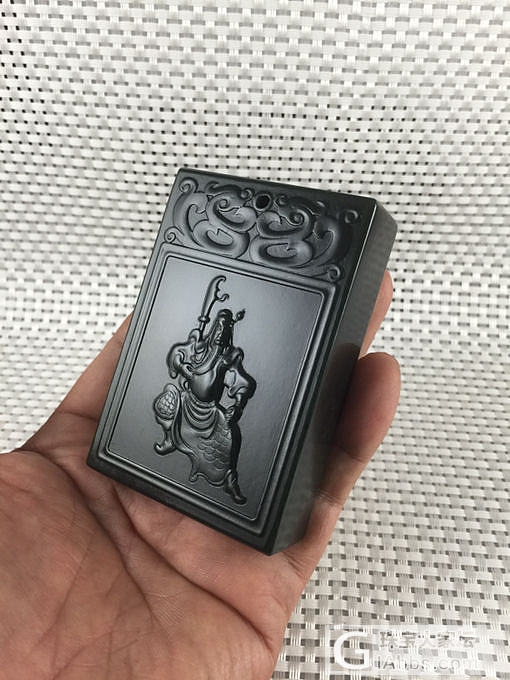 和田玉青玉玉牌把件_青玉和田玉把玩件