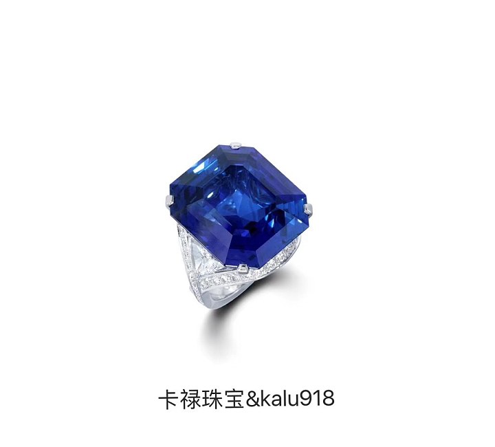 【卡禄珠宝】莲花金证完美无烧八角切割皇家蓝宝石_刻面宝石蓝宝石卡禄珠宝