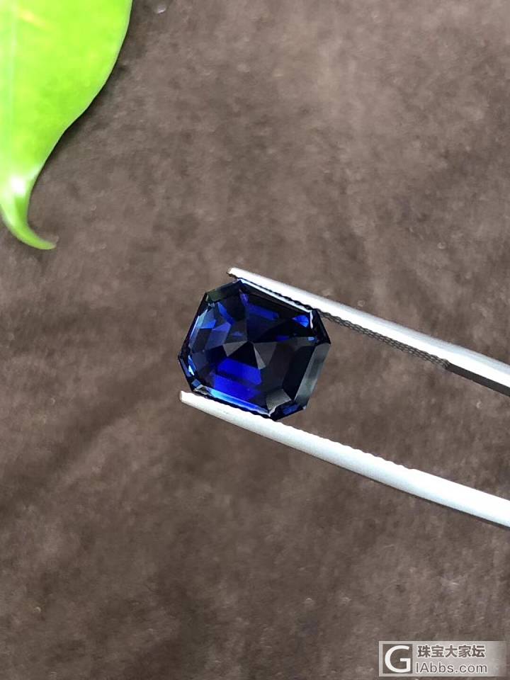 【卡禄珠宝】莲花金证完美无烧八角切割皇家蓝宝石_刻面宝石蓝宝石卡禄珠宝
