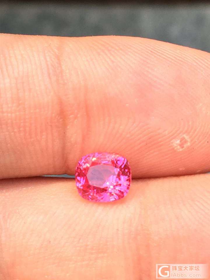 1.34克拉 天然缅甸尖晶石做个戒指真的不错额_刻面宝石尖晶石