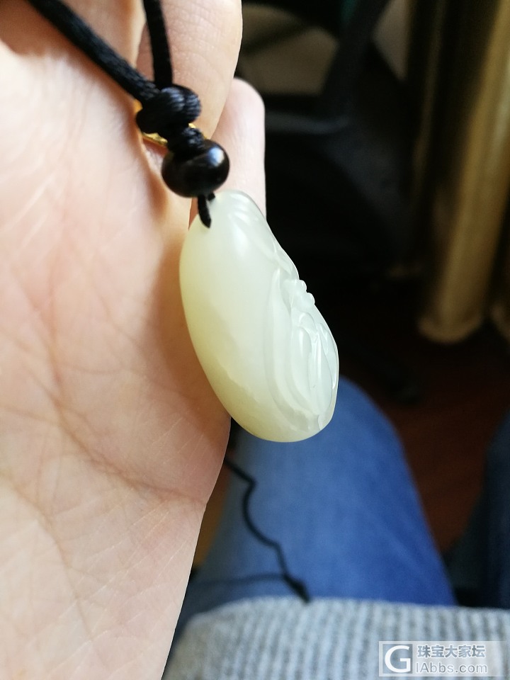 晒一个独籽荷花    咩⊙▽⊙_挂件和田玉