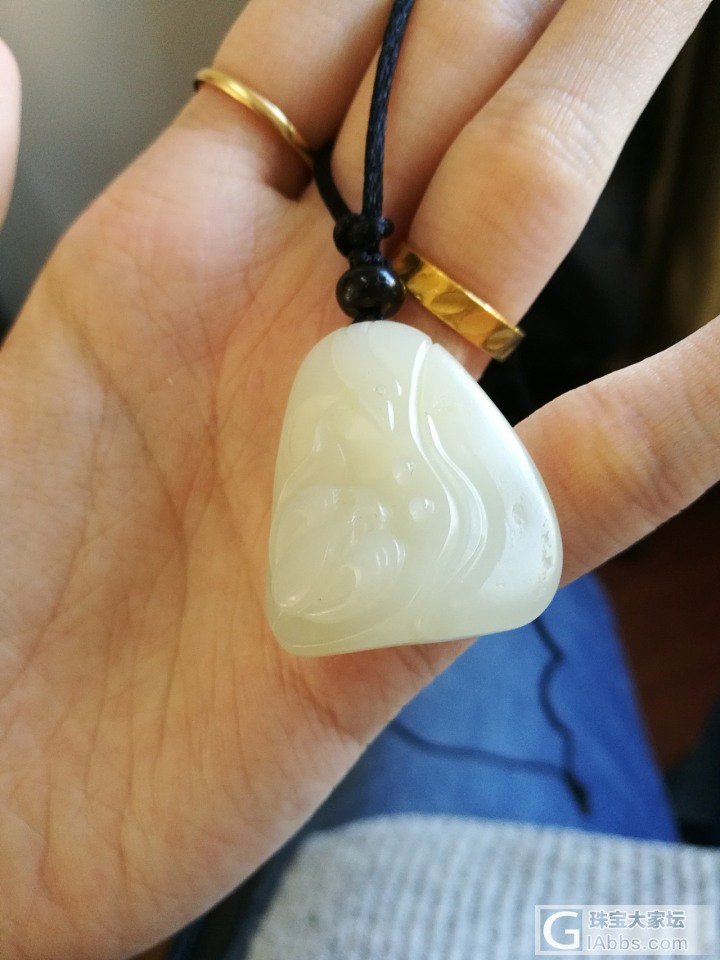 晒一个独籽荷花    咩⊙▽⊙_挂件和田玉