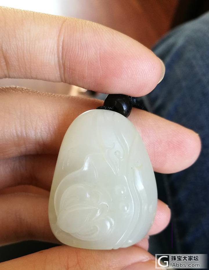 晒一个独籽荷花    咩⊙▽⊙_挂件和田玉