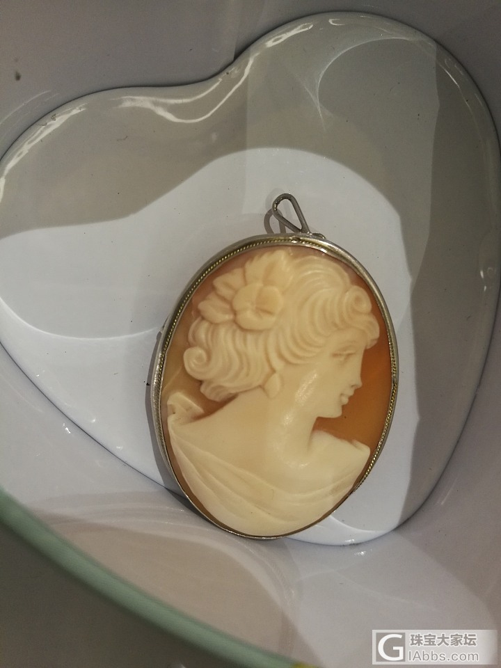 晒一个小cameo_贝壳古董首饰