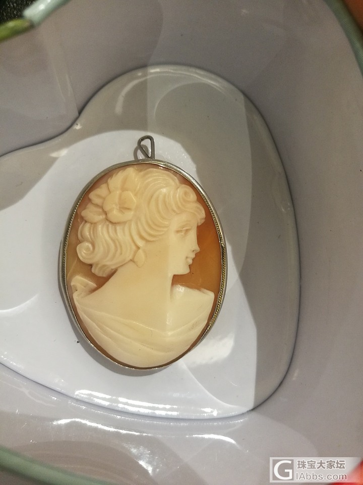 晒一个小cameo_贝壳古董首饰