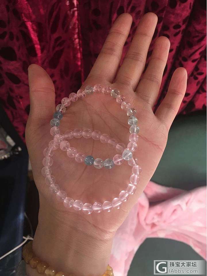 摩根石与莫粉_珠串水晶