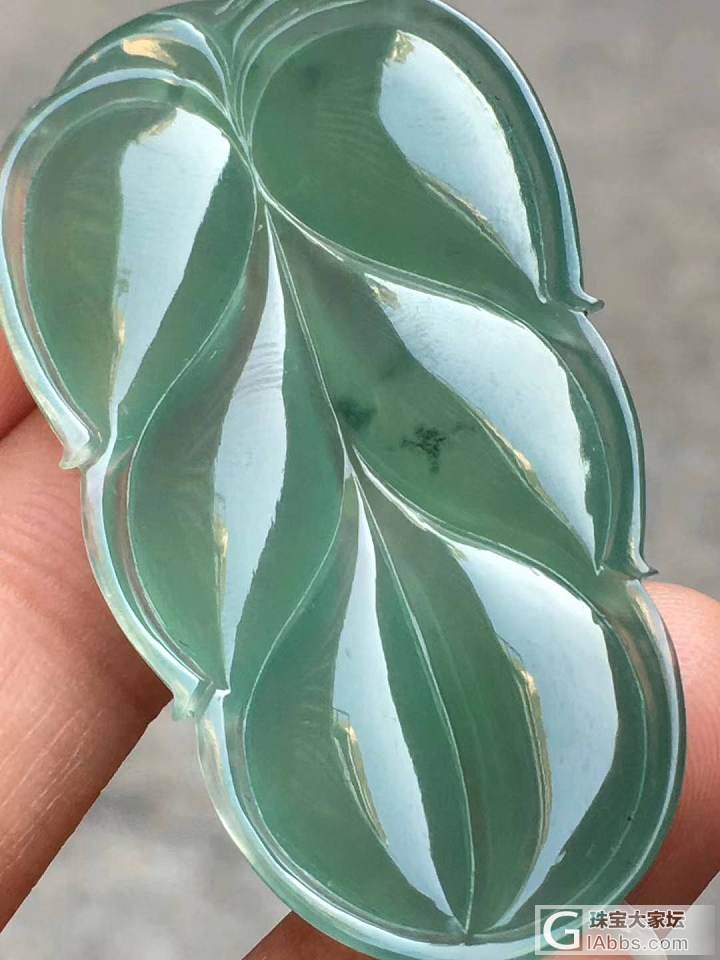 翡翠叶子_挂件翡翠