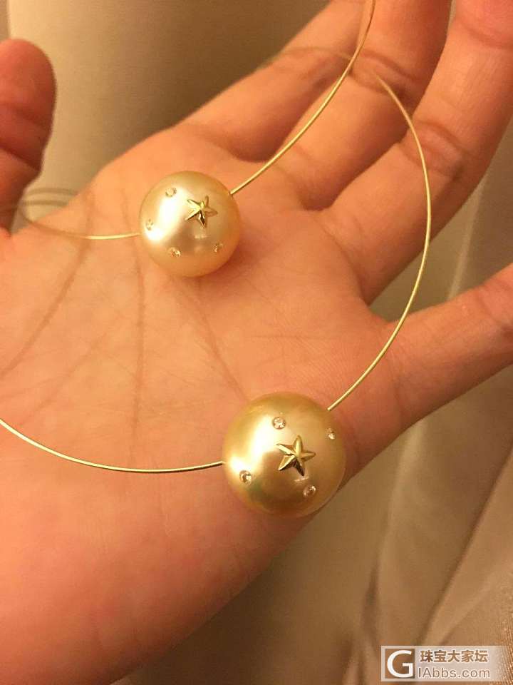 刚刚从香港展会上淘回来的成品_项圈海水珍珠
